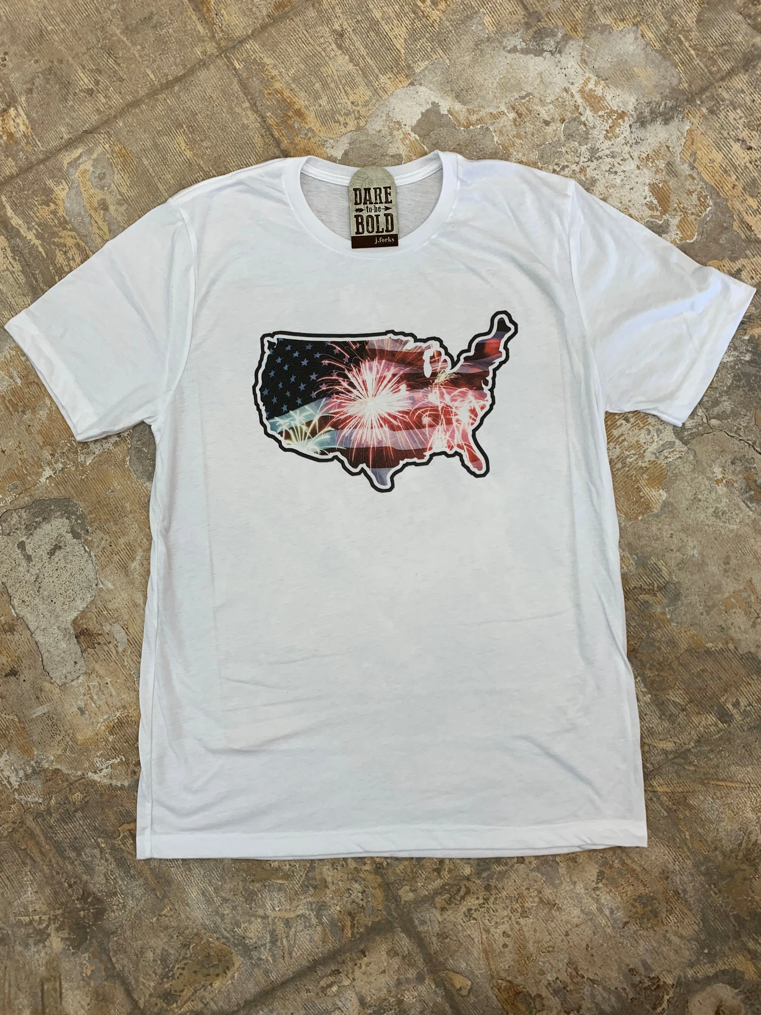 1345 USA Fireworks Tee