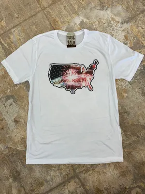 1345 USA Fireworks Tee