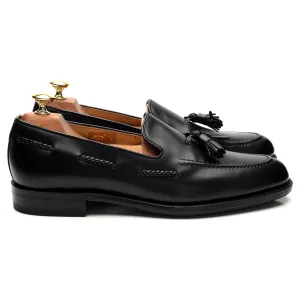1880 'Temple' Black Leather Tassel Loafers UK 8 F