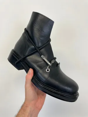 2000s Dirk Bikkembergs NFS SAMPLE cord trough heel boots