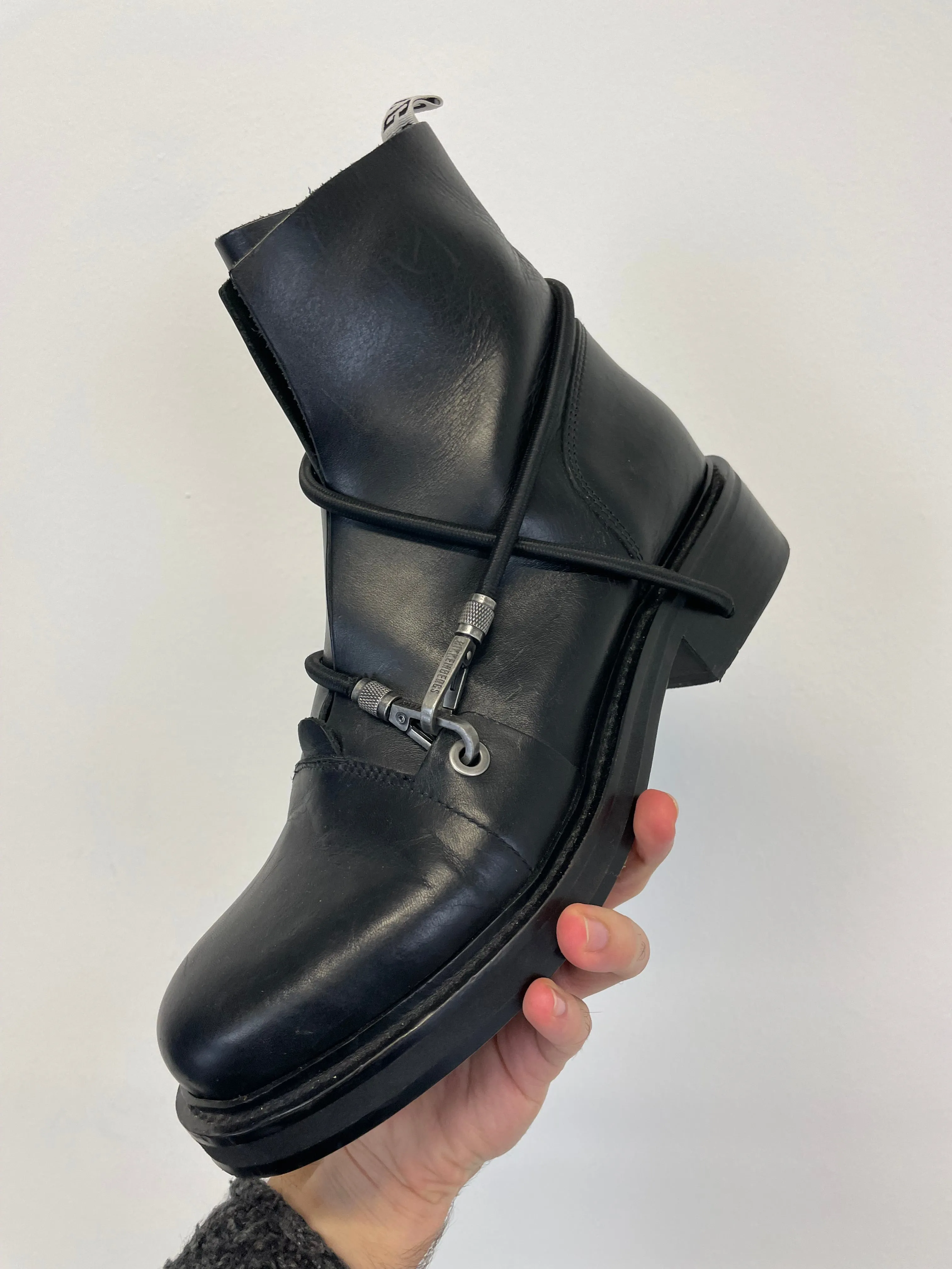 2000s Dirk Bikkembergs NFS SAMPLE cord trough heel boots