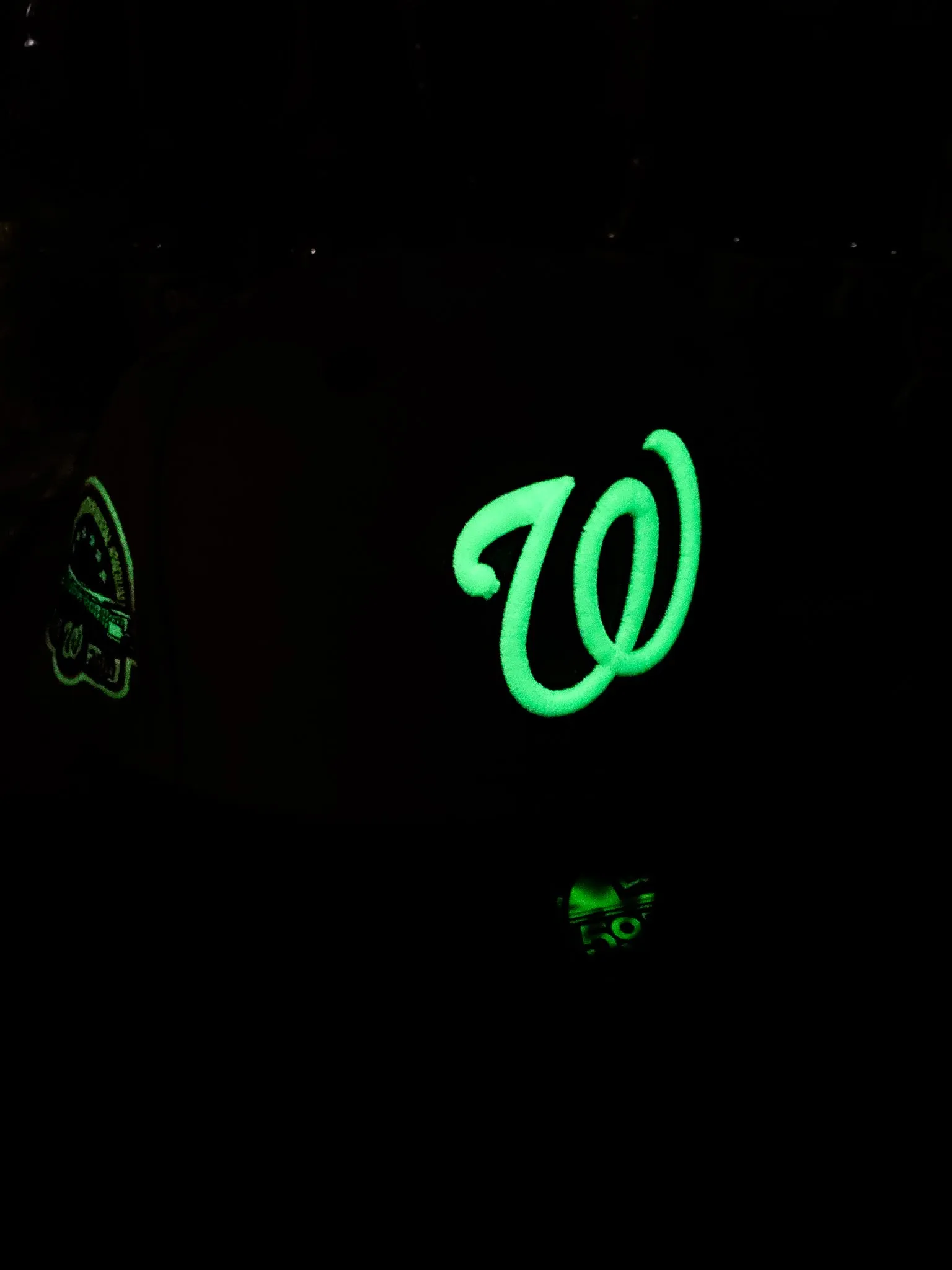 2007 WASHINGTON NATIONALS GREY/NAVY FITTED W/ GREEN UNDER VISOR