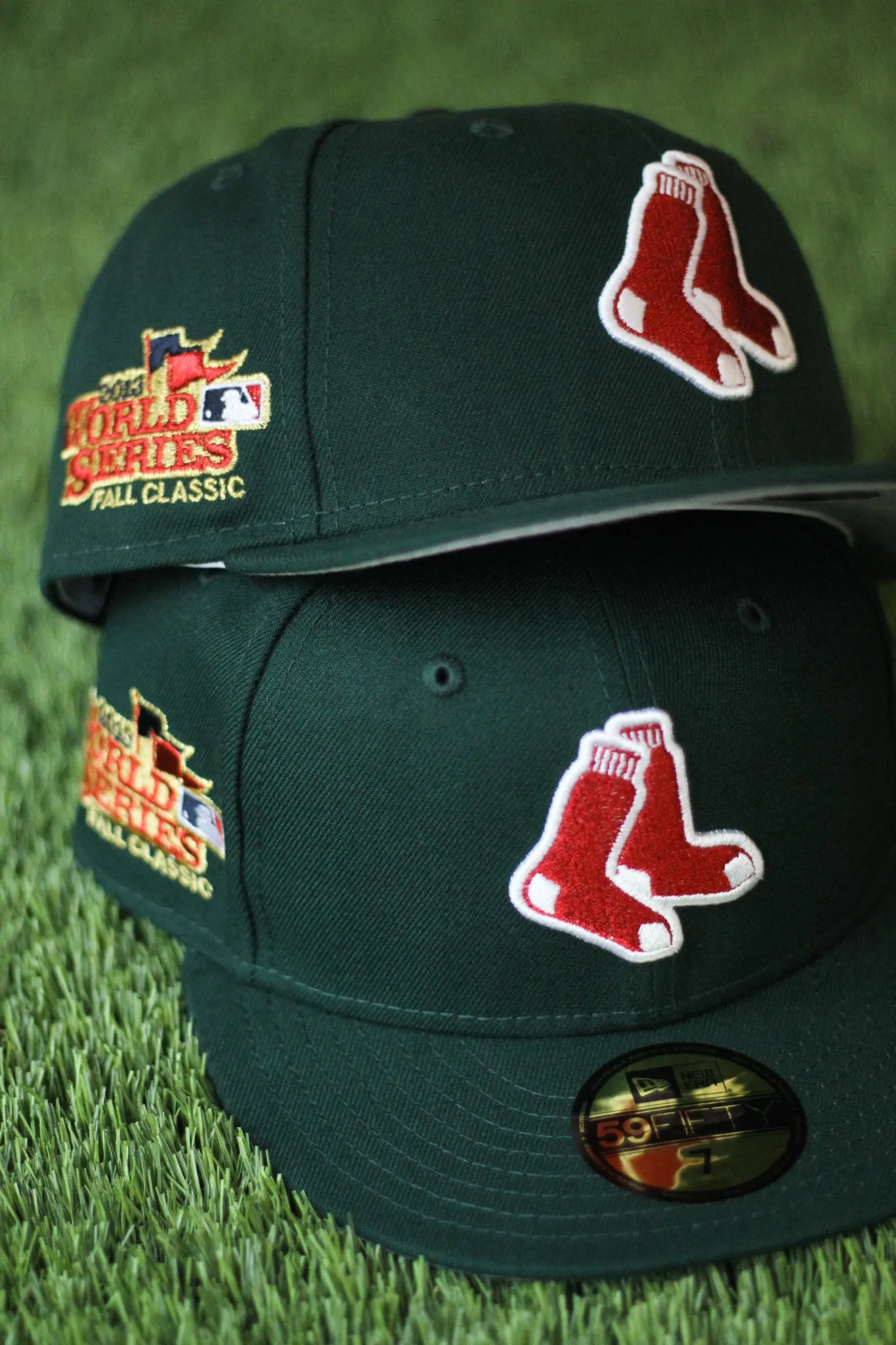 2013 BOSTON RED SOX DARK GREEN FITTED W/ GREY UNDER VISOR