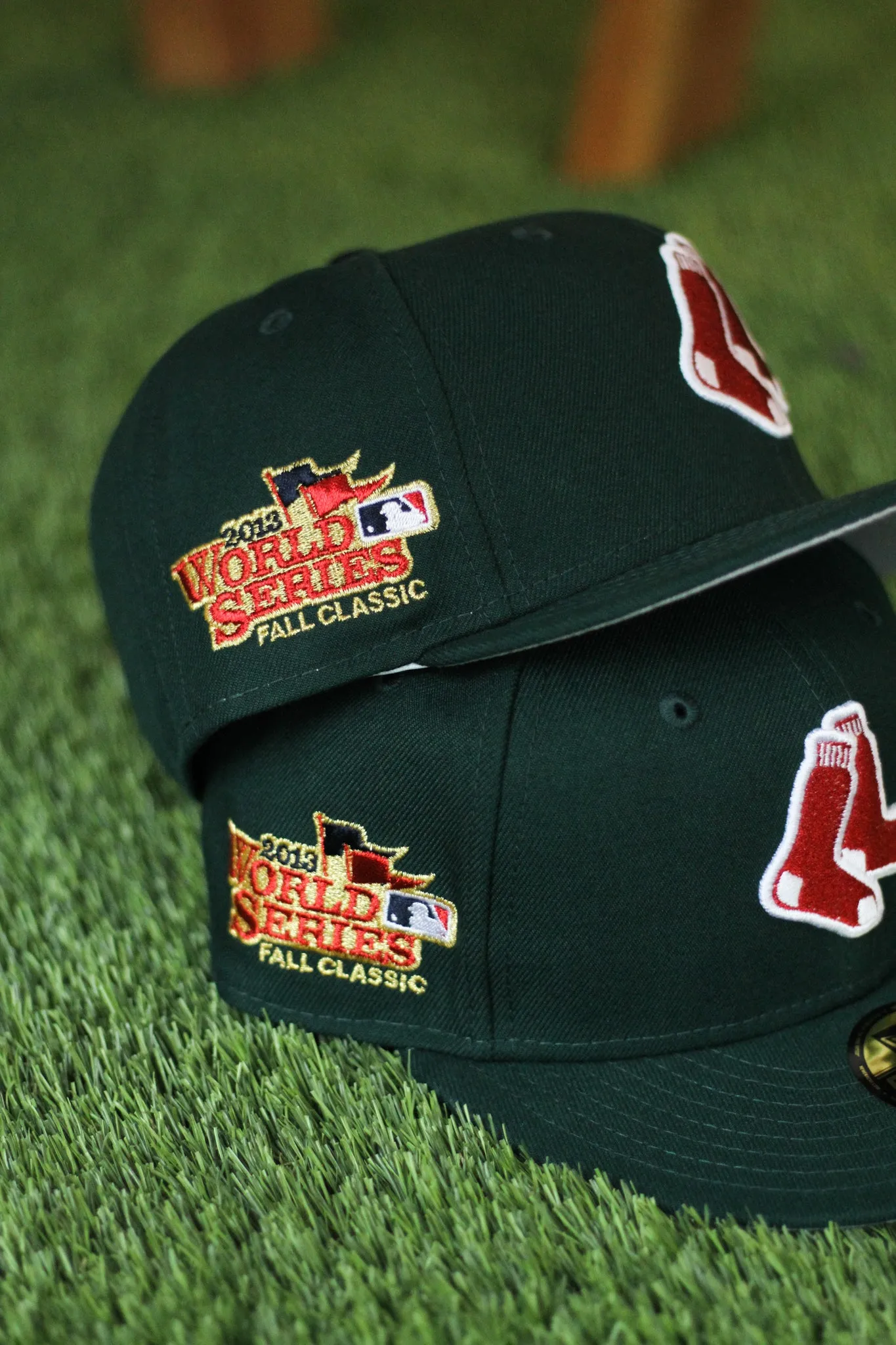 2013 BOSTON RED SOX DARK GREEN FITTED W/ GREY UNDER VISOR