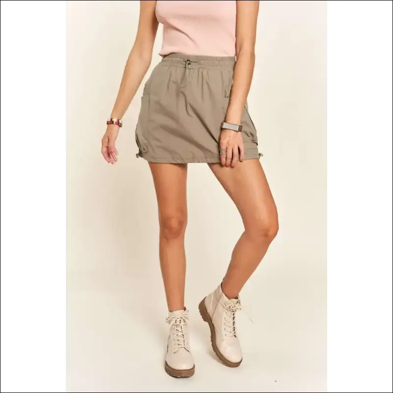 ADORA Chic Drawstring Skort with Pockets