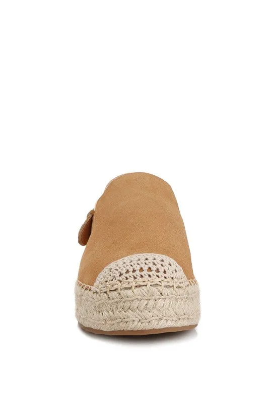 Affie Genuine Suede Slingback Strap Espadrilles
