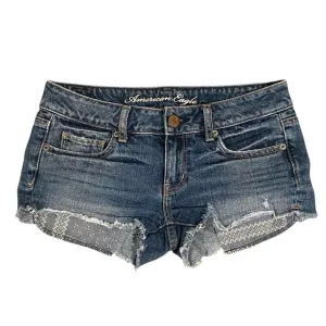 American Eagle Denim Shorts‎ size 2 low rise exposed pockets