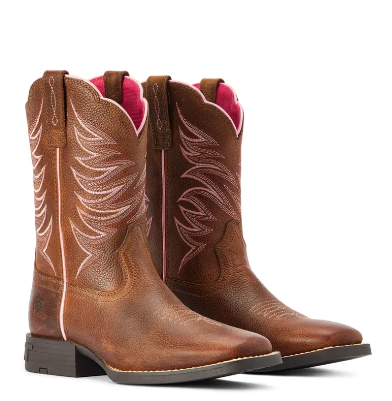Ariat Girls Youth Firecatcher - Rowdy Brown/Pink