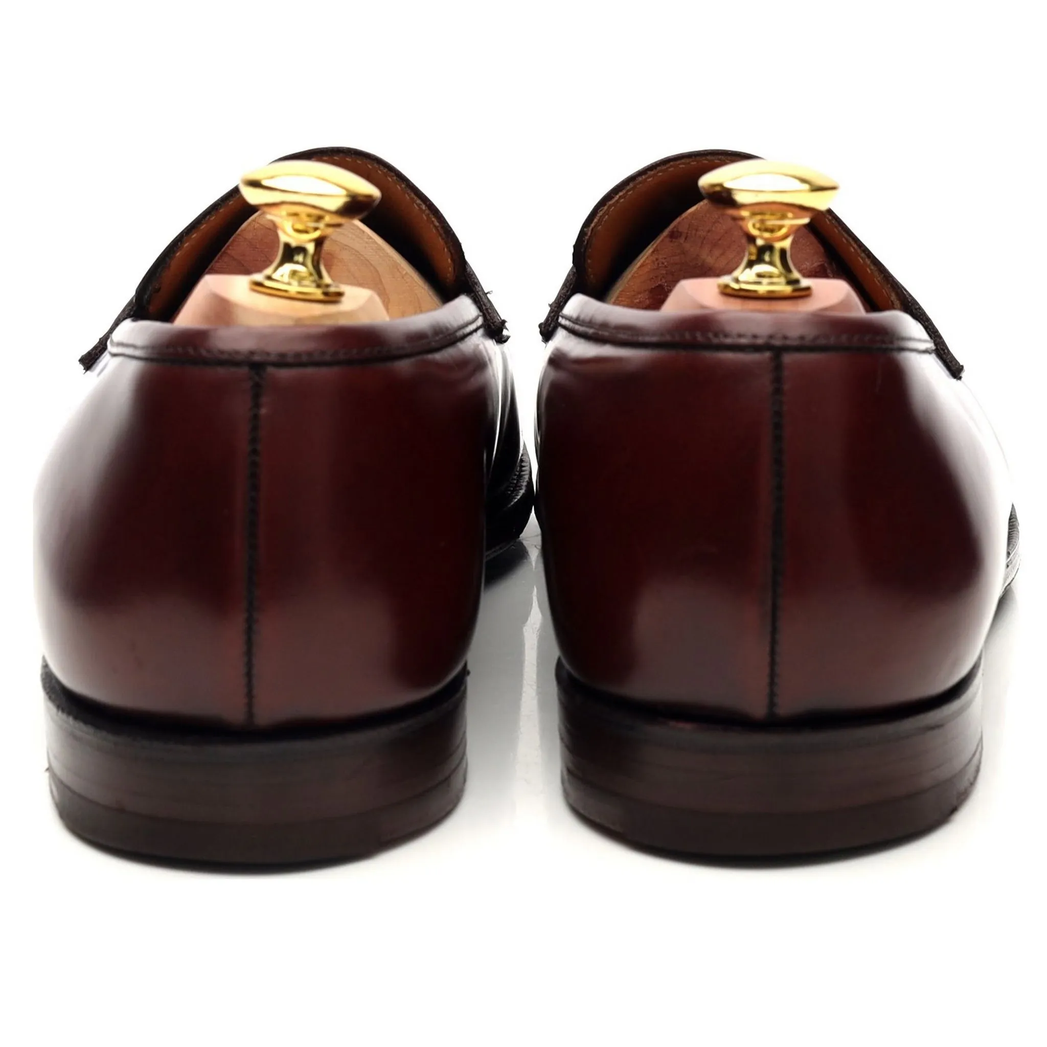 'Boston' Burgundy Leather Loafers UK 8 E