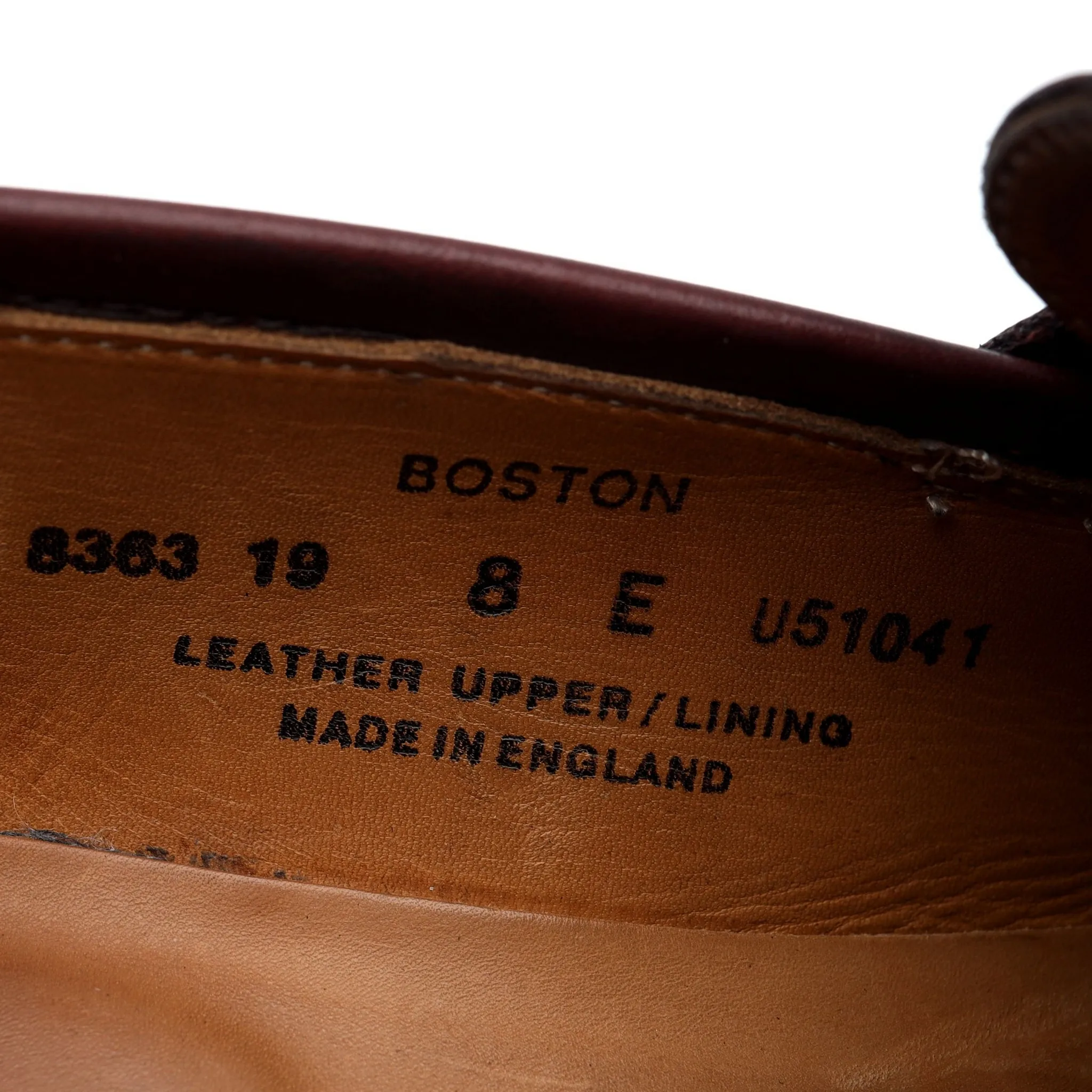 'Boston' Burgundy Leather Loafers UK 8 E