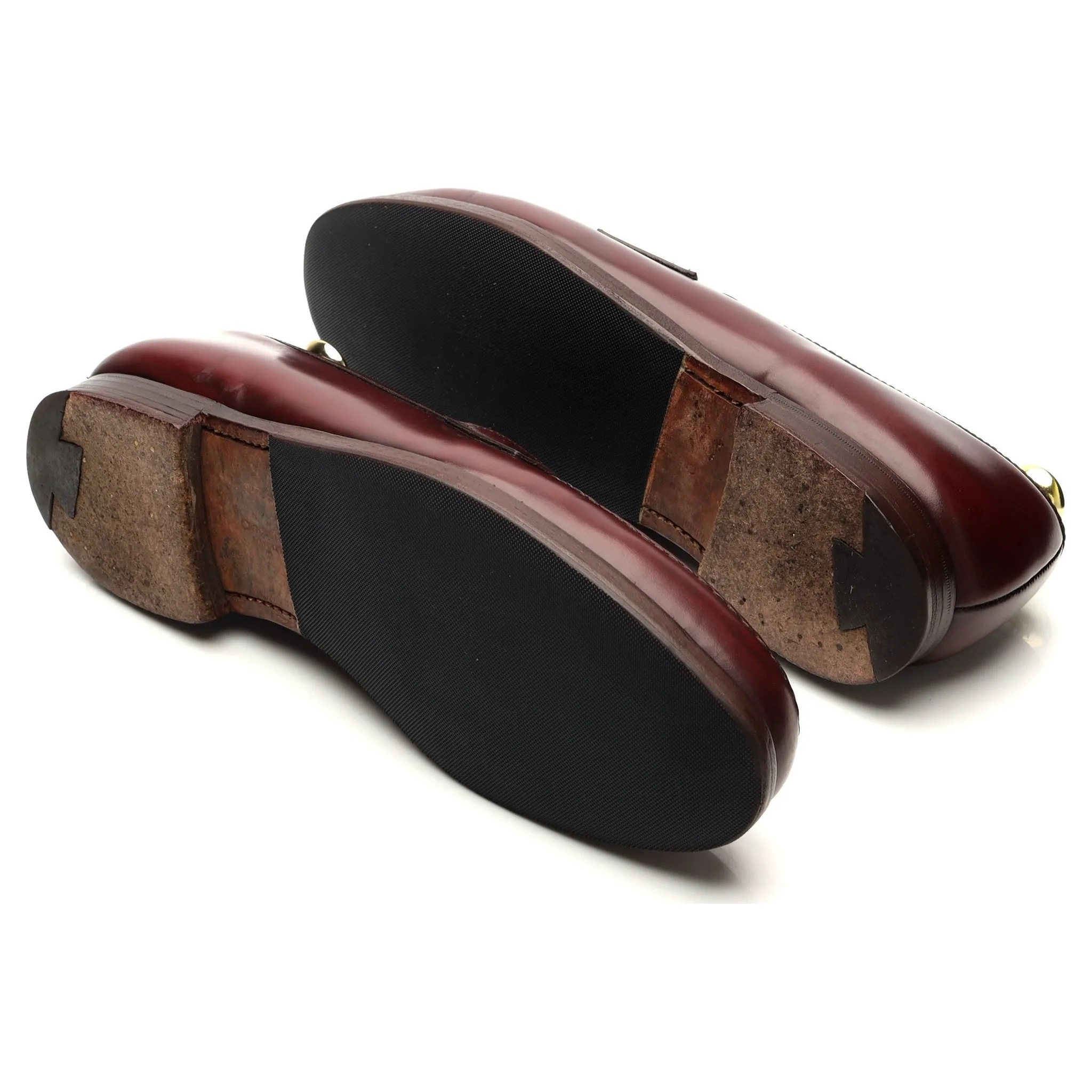 'Boston' Burgundy Leather Loafers UK 8 E