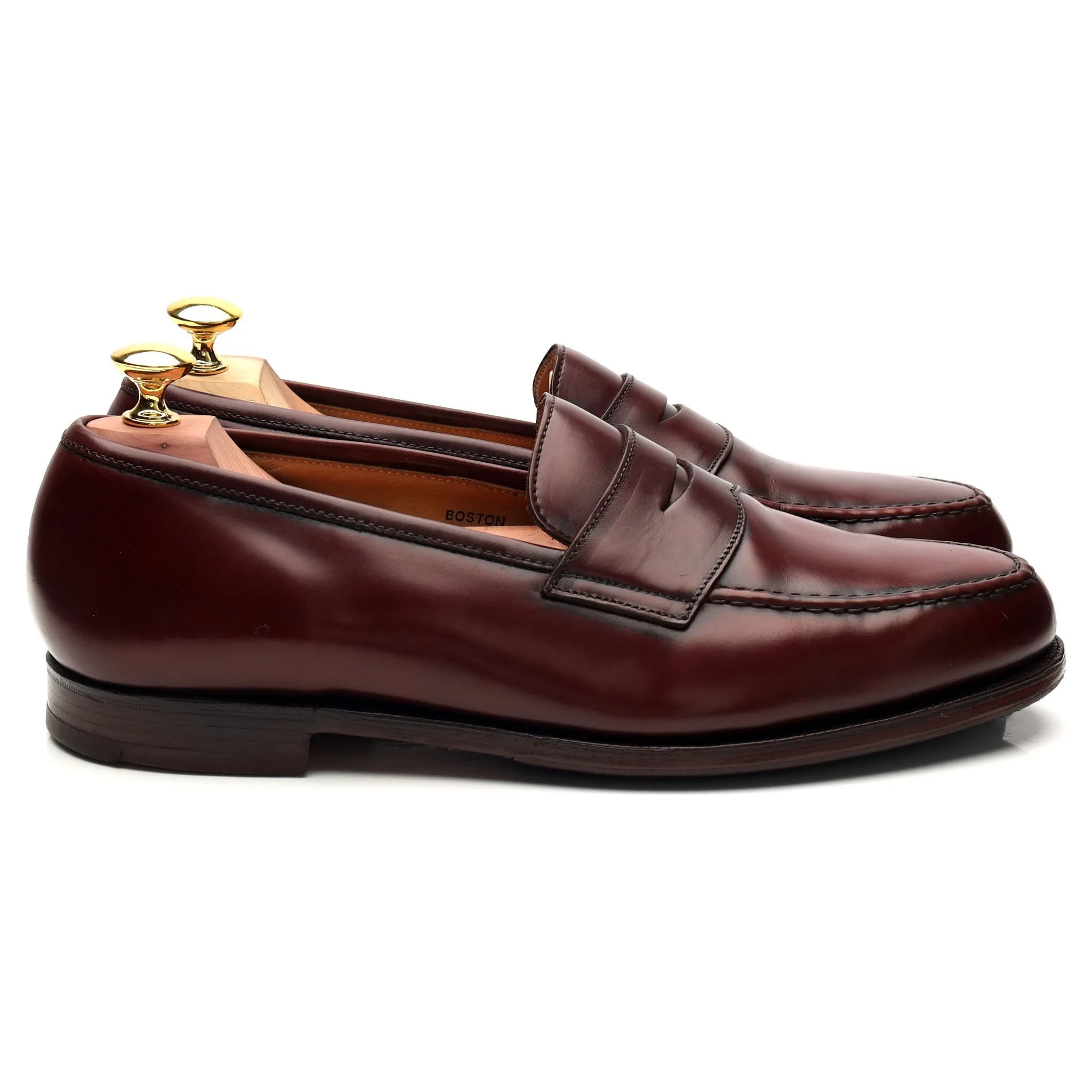'Boston' Burgundy Leather Loafers UK 8 E