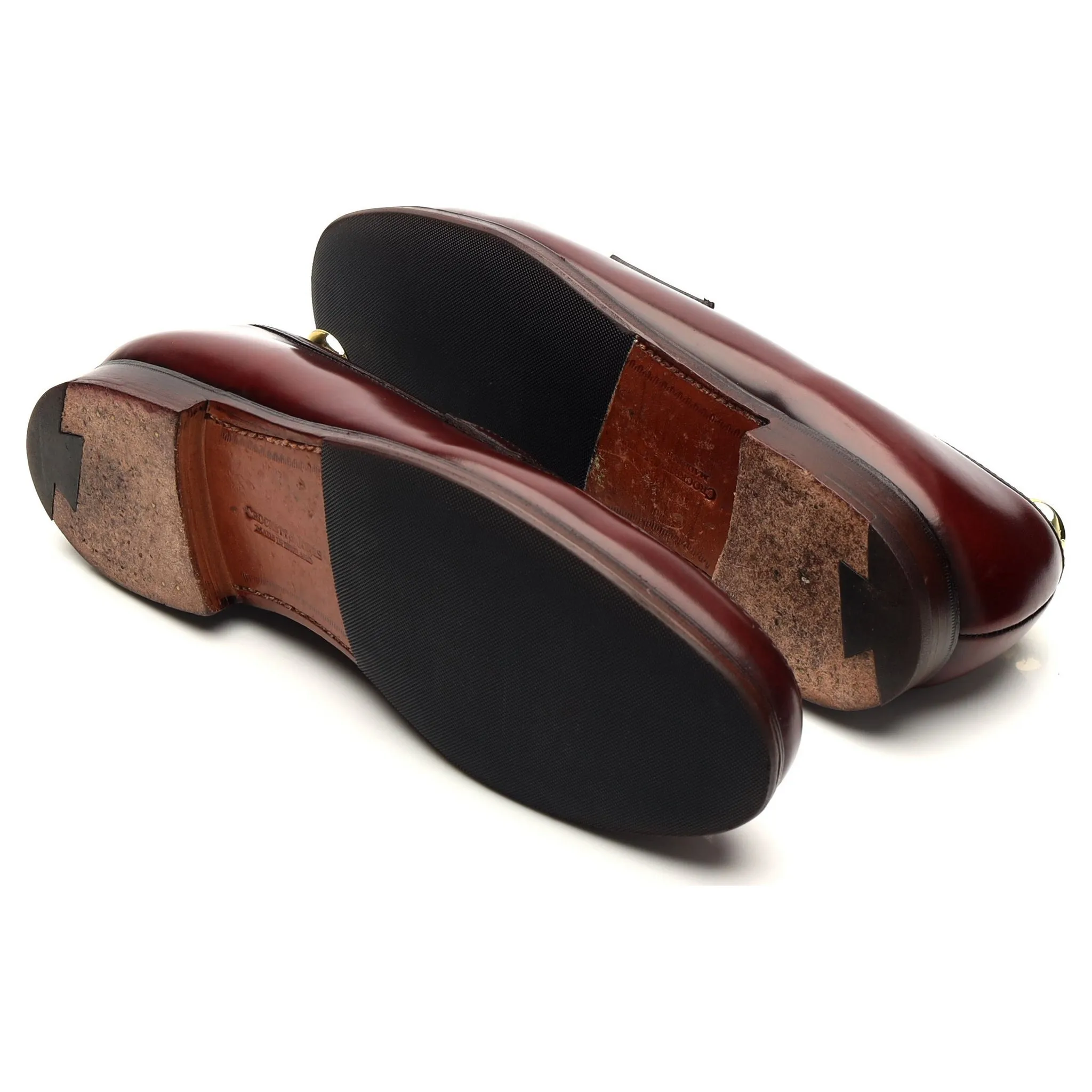 'Boston' Burgundy Leather Loafers UK 8 E