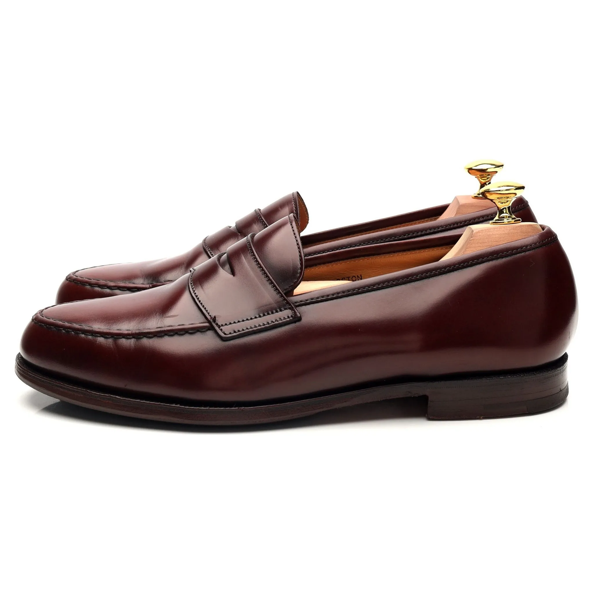 'Boston' Burgundy Leather Loafers UK 8 E
