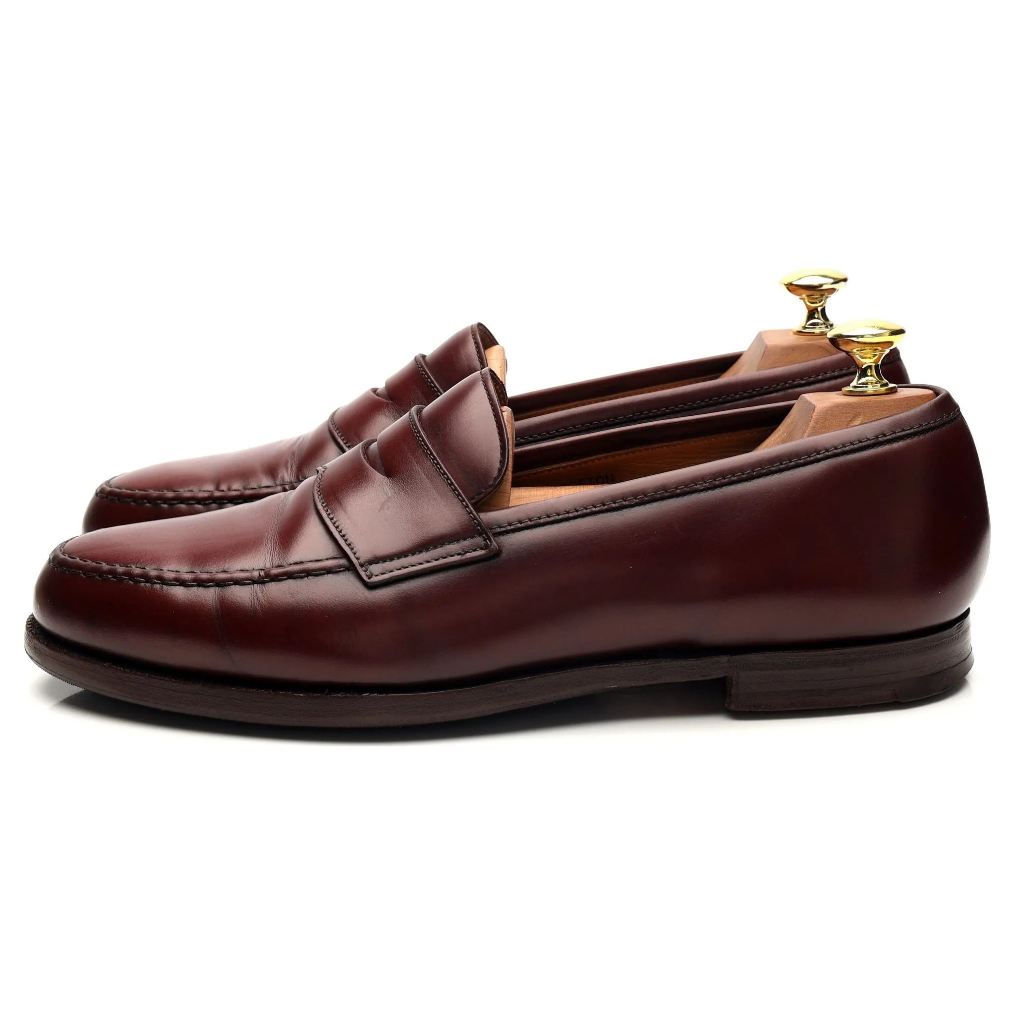 'Boston' Burgundy Leather Loafers UK 8 E