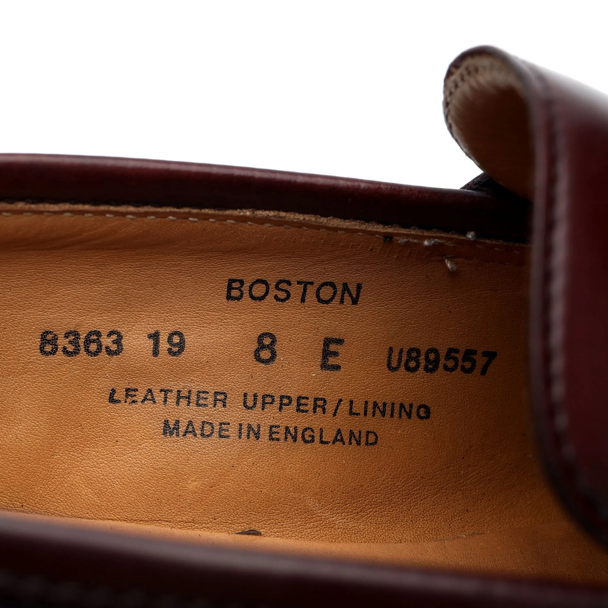 'Boston' Burgundy Leather Loafers UK 8 E