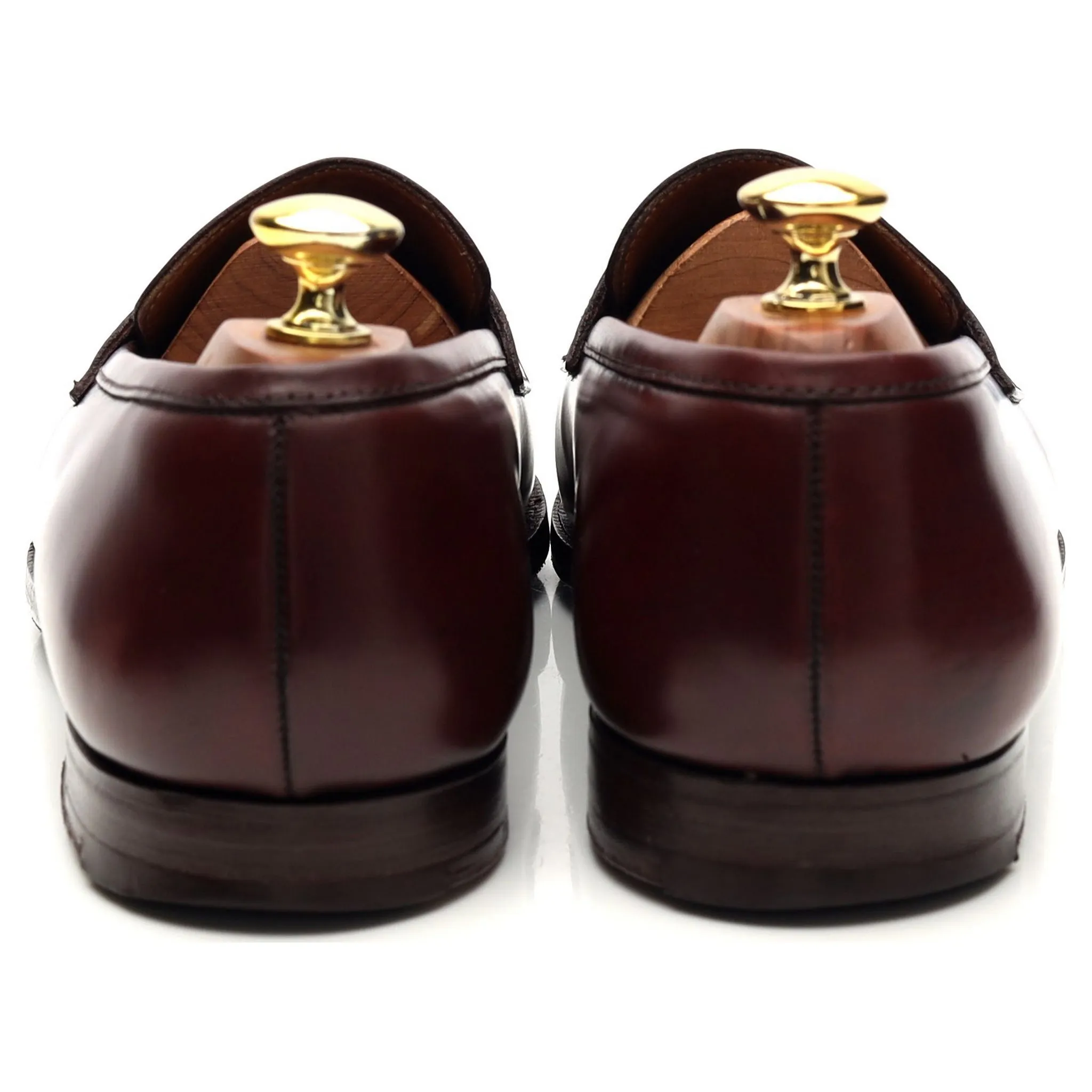 'Boston' Burgundy Leather Loafers UK 8 E