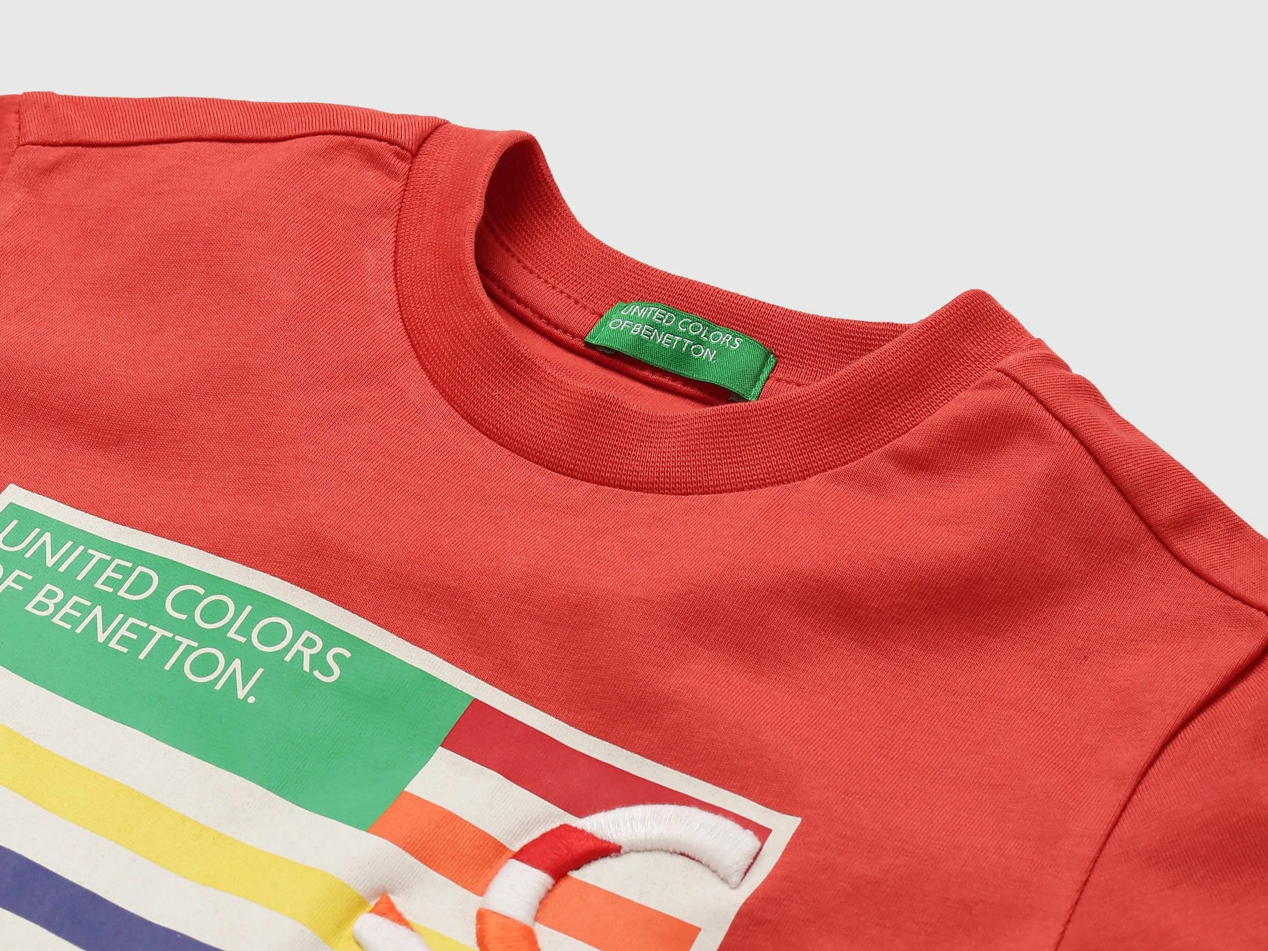 Boys Red Printed Regular T Shirt