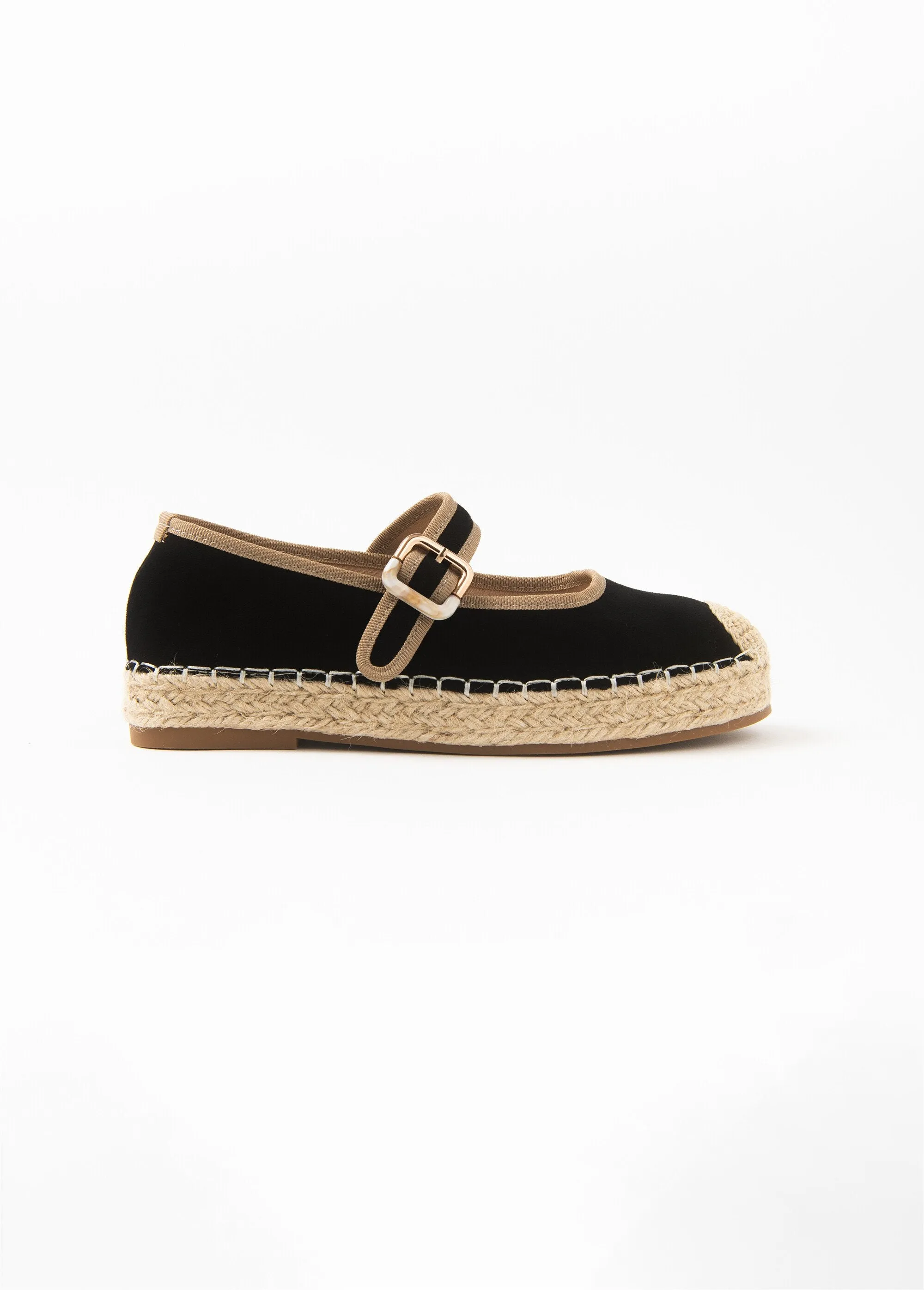 Buckle espadrilles with rope sole