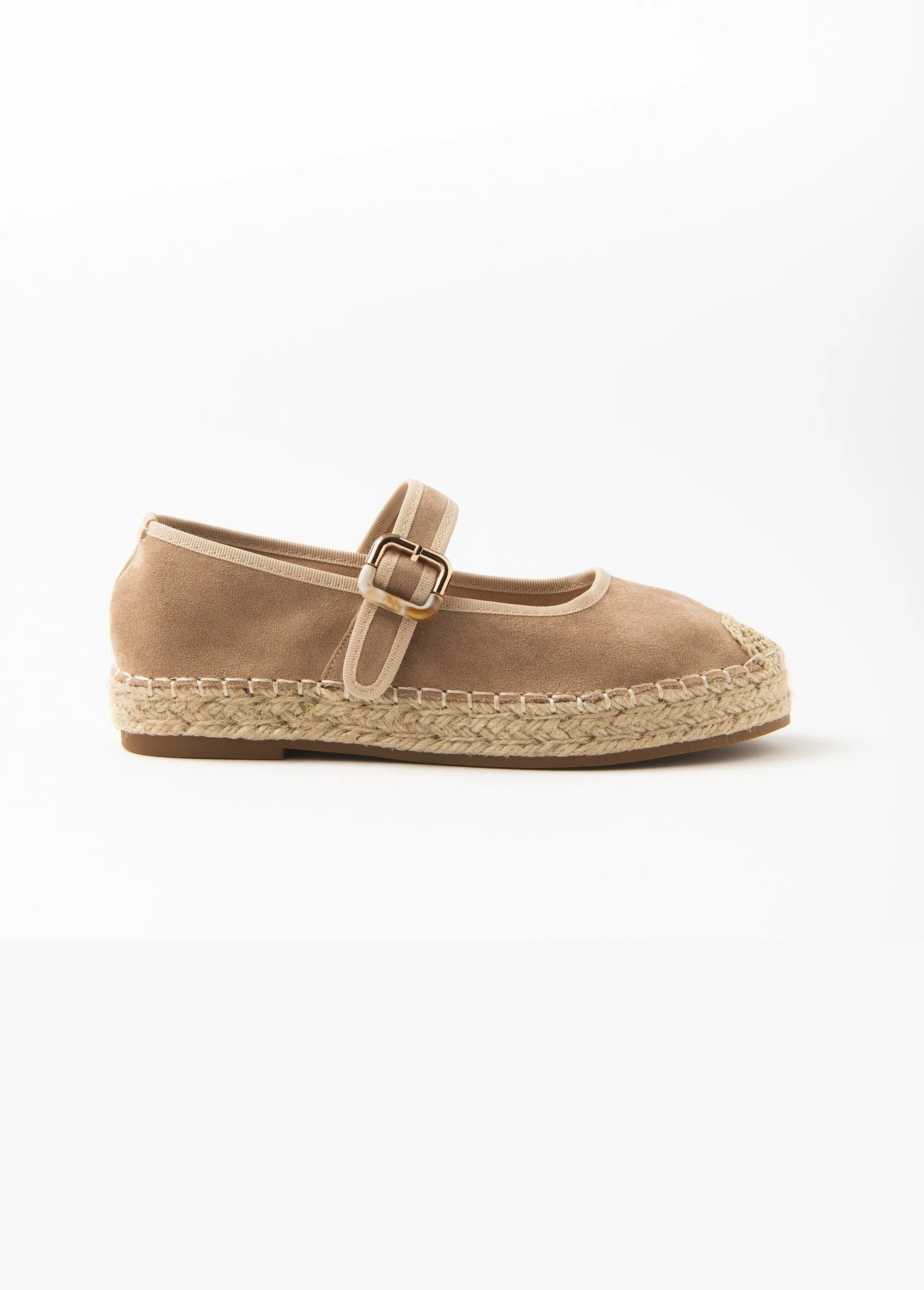 Buckle espadrilles with rope sole