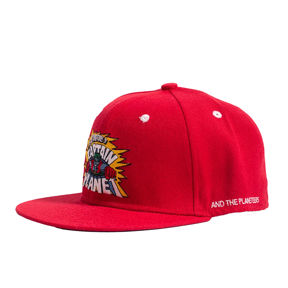 CAPTAIN PLANET RED FITTED HAT