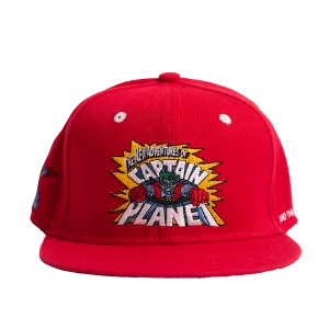 CAPTAIN PLANET RED FITTED HAT