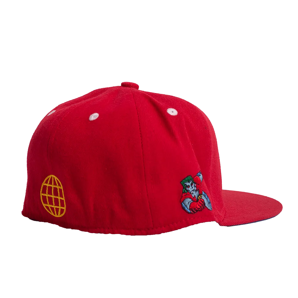 CAPTAIN PLANET RED FITTED HAT