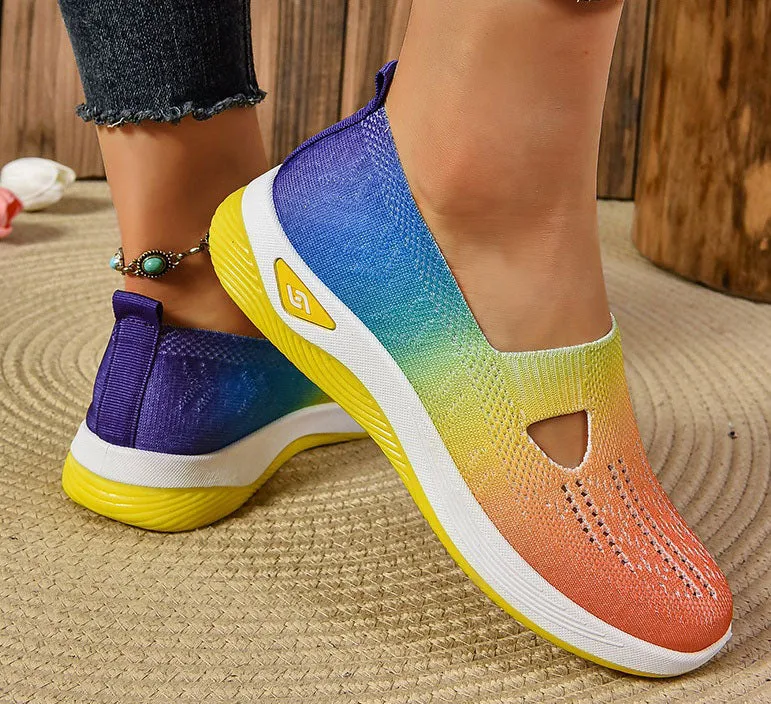 Casual and Cushioned Knitted Espadrilles with Shock-absorbing Memory Foam