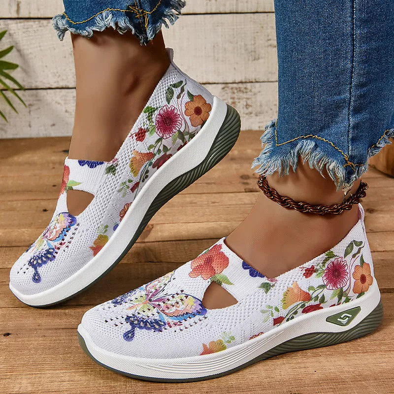 Casual and Cushioned Knitted Espadrilles with Shock-absorbing Memory Foam