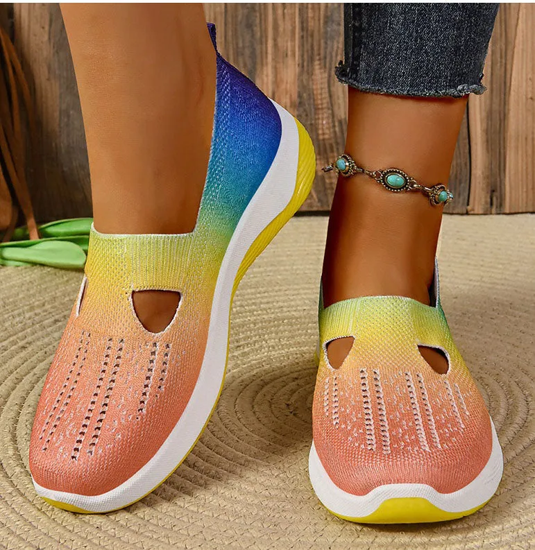 Casual and Cushioned Knitted Espadrilles with Shock-absorbing Memory Foam