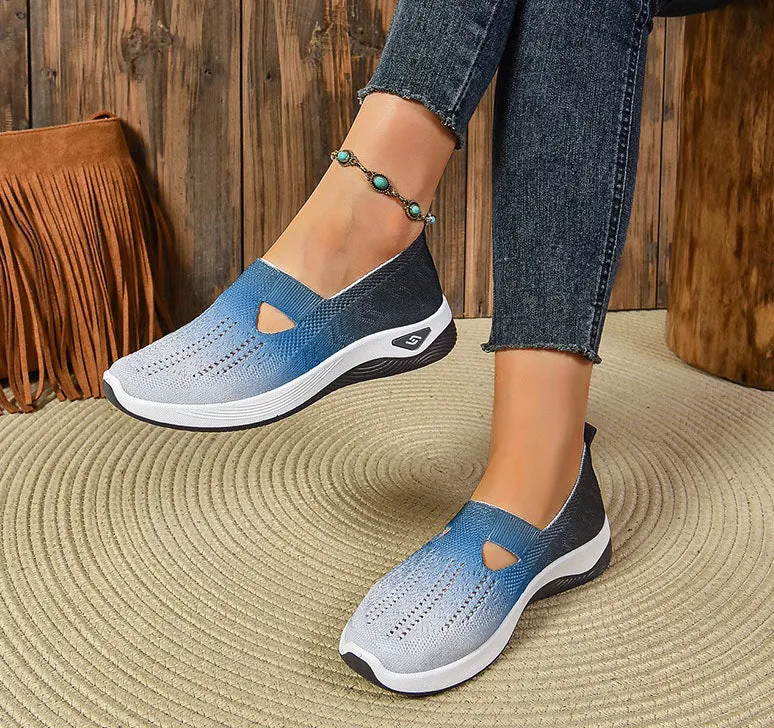 Casual and Cushioned Knitted Espadrilles with Shock-absorbing Memory Foam