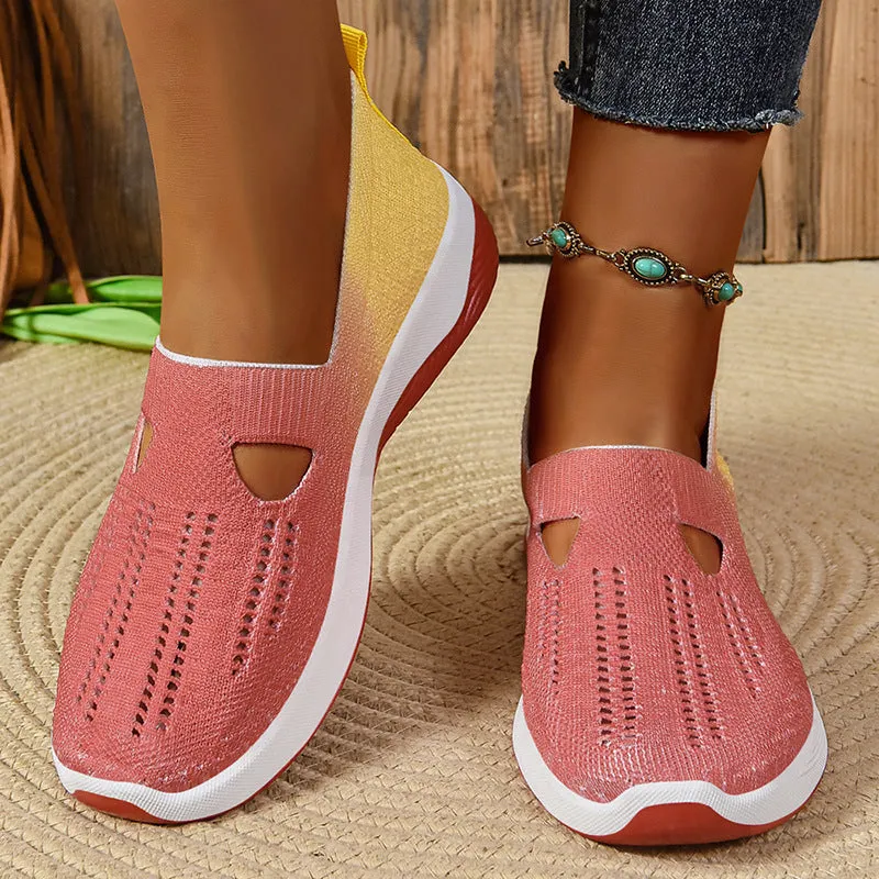 Casual and Cushioned Knitted Espadrilles with Shock-absorbing Memory Foam