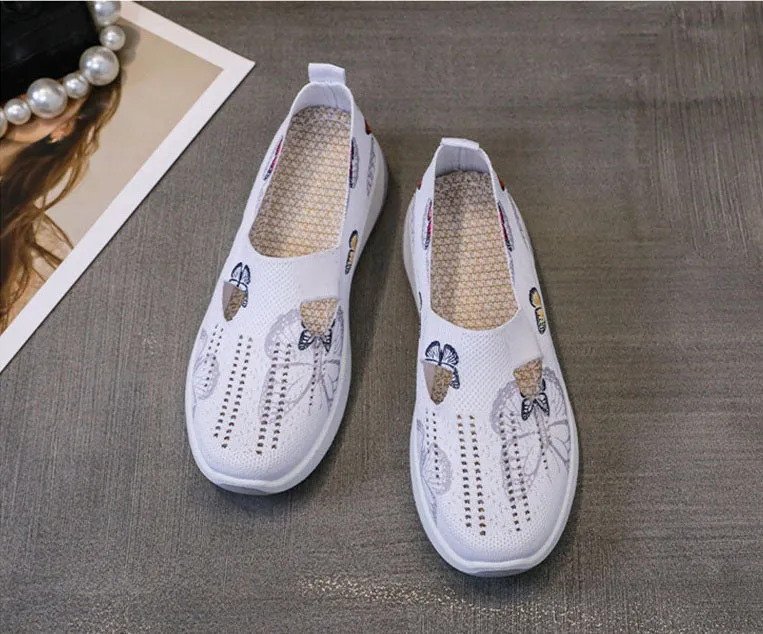 Casual and Cushioned Knitted Espadrilles with Shock-absorbing Memory Foam