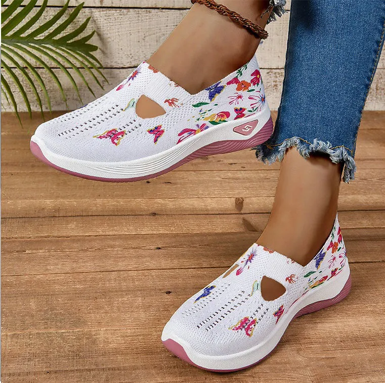 Casual and Cushioned Knitted Espadrilles with Shock-absorbing Memory Foam