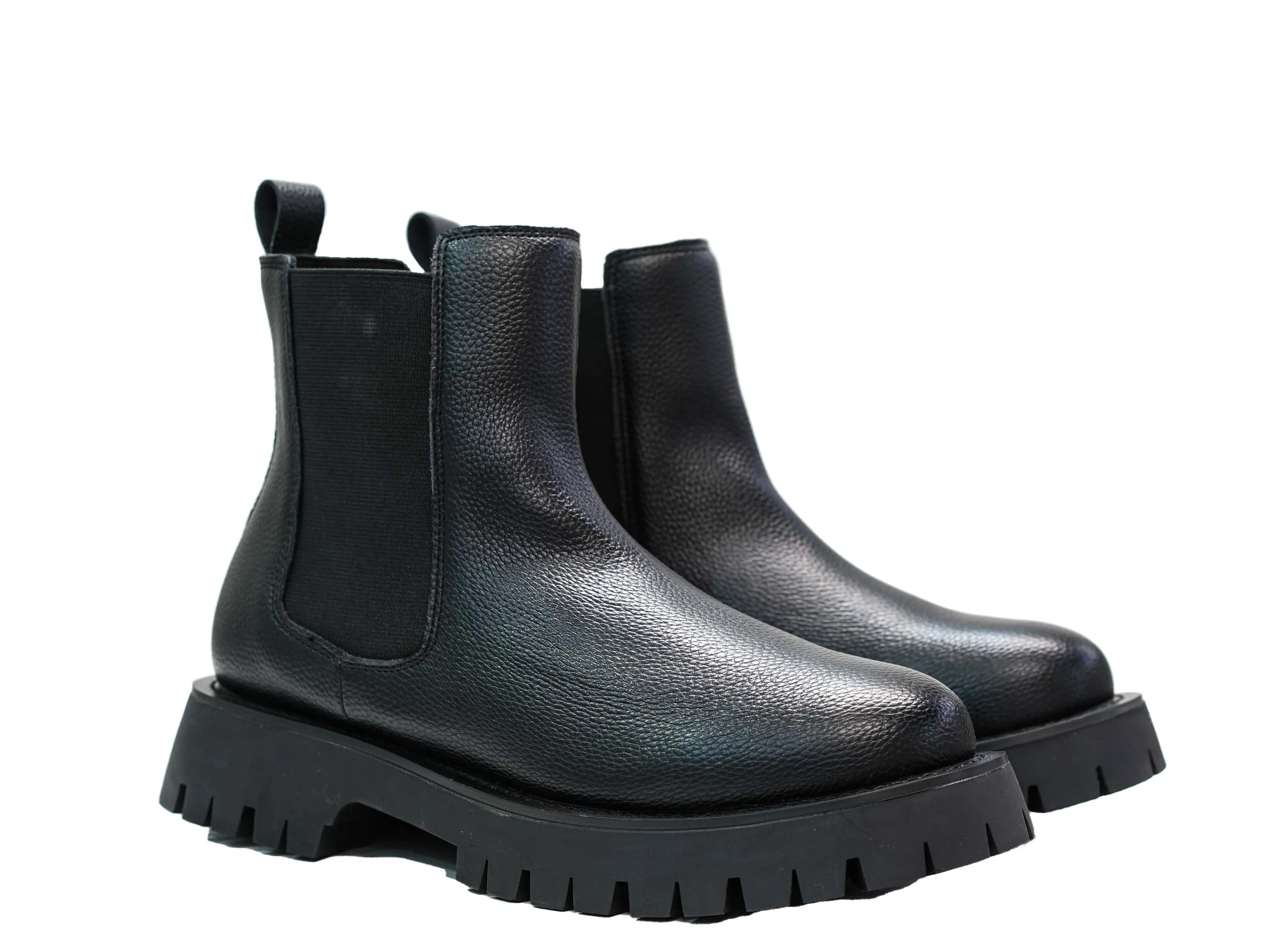 Cesare Paciotti 4US Men’s Leather Black Grain Pull On Boot BB9063GY