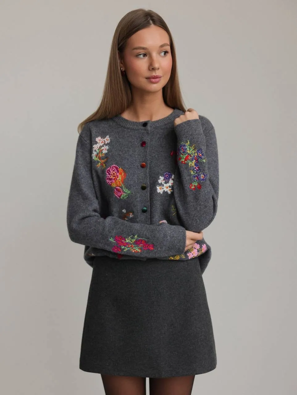 Charcoal Grey Mini Skirt