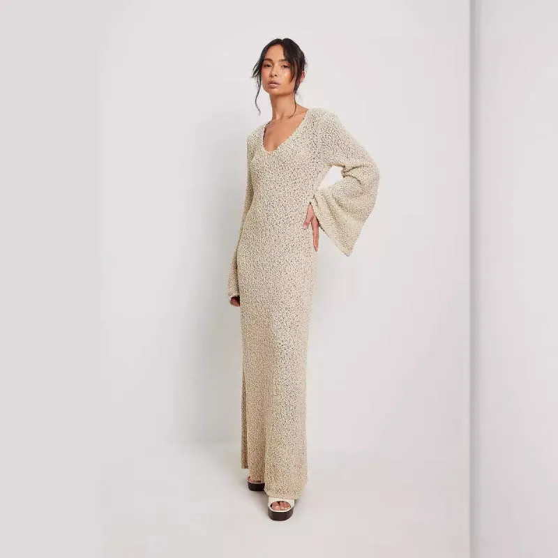 Chic  Autumn Casual Long Sweater Dress for Cozy and Effortless Style