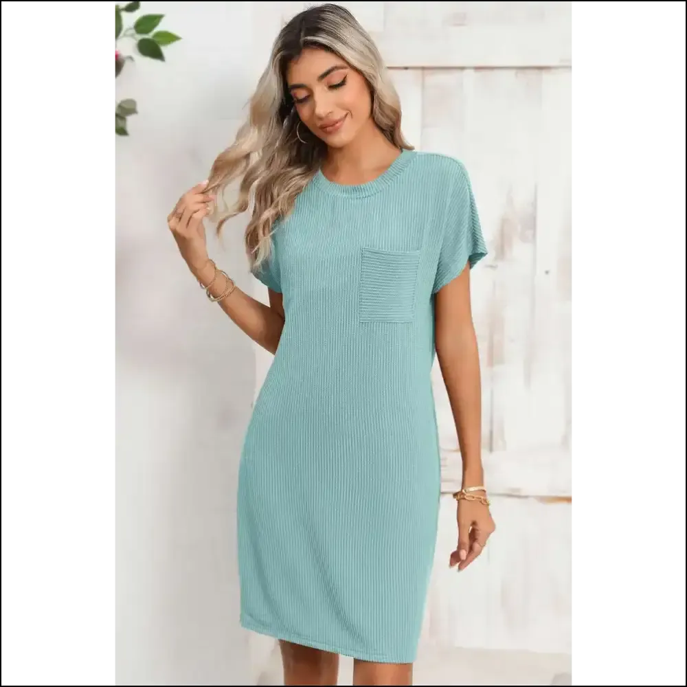 Chic Blue Ribbed Dress: Pocketful of Awesome ! 💙 Needful Things