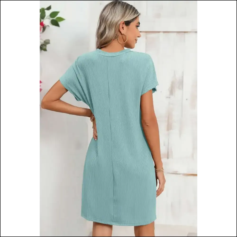 Chic Blue Ribbed Dress: Pocketful of Awesome ! 💙 Needful Things