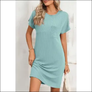 Chic Blue Ribbed Dress: Pocketful of Awesome ! 💙 Needful Things