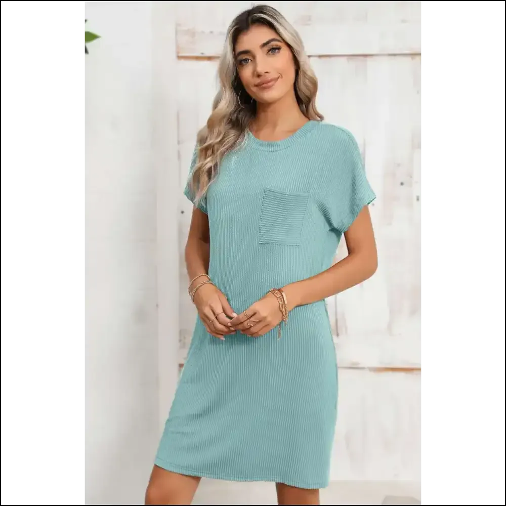 Chic Blue Ribbed Dress: Pocketful of Awesome ! 💙 Needful Things