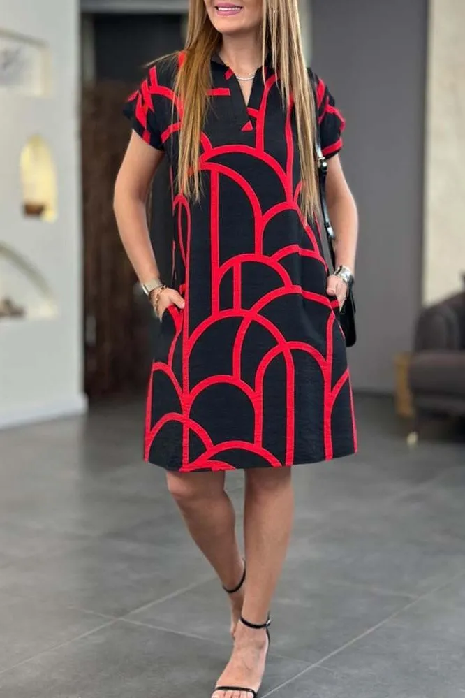 Chloe™ | Dress with short sleeves