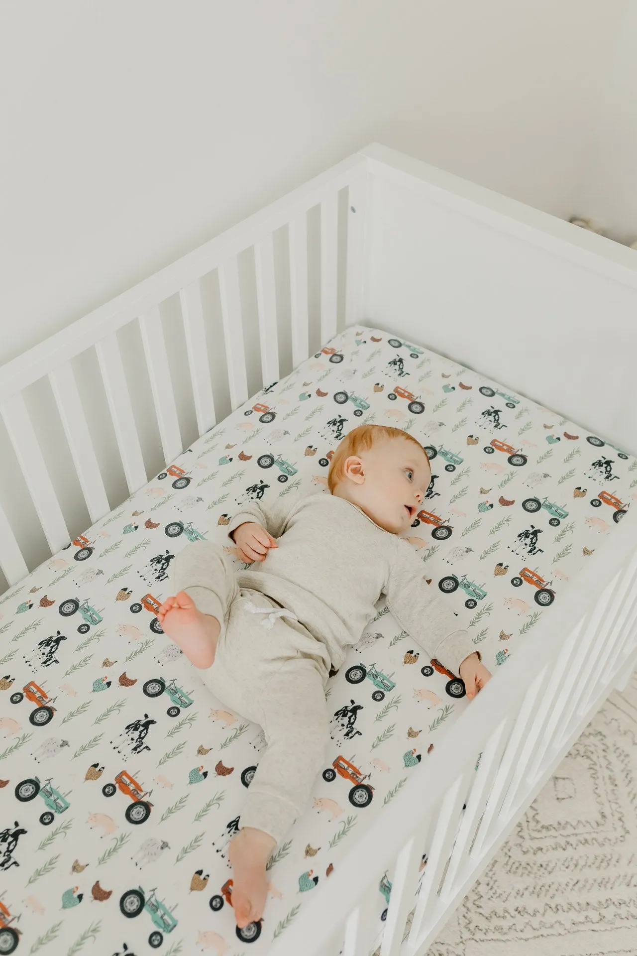 Copper Pearl Jo Fitted Crib Sheet