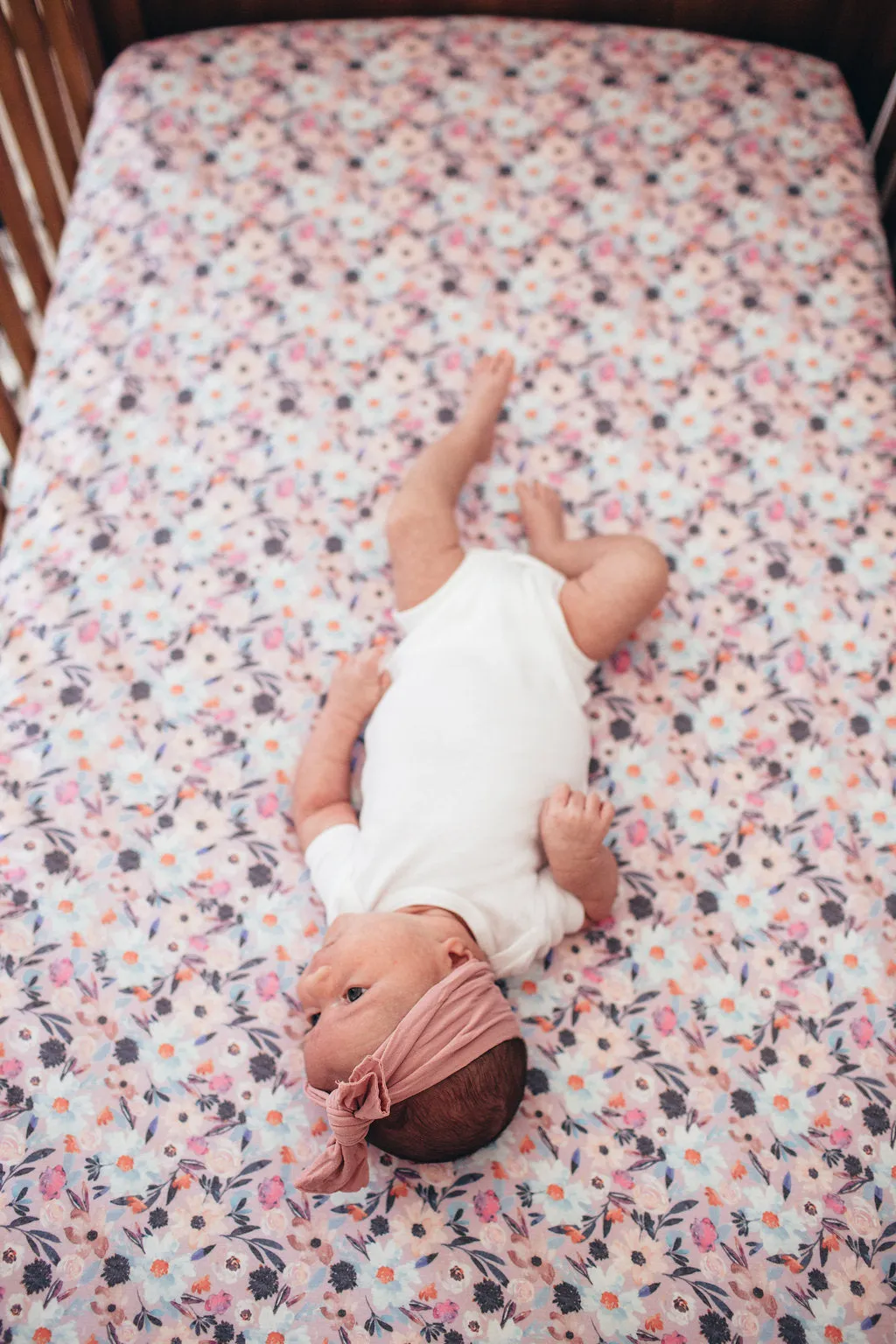 Copper Pearl Morgan Fitted Crib Sheet