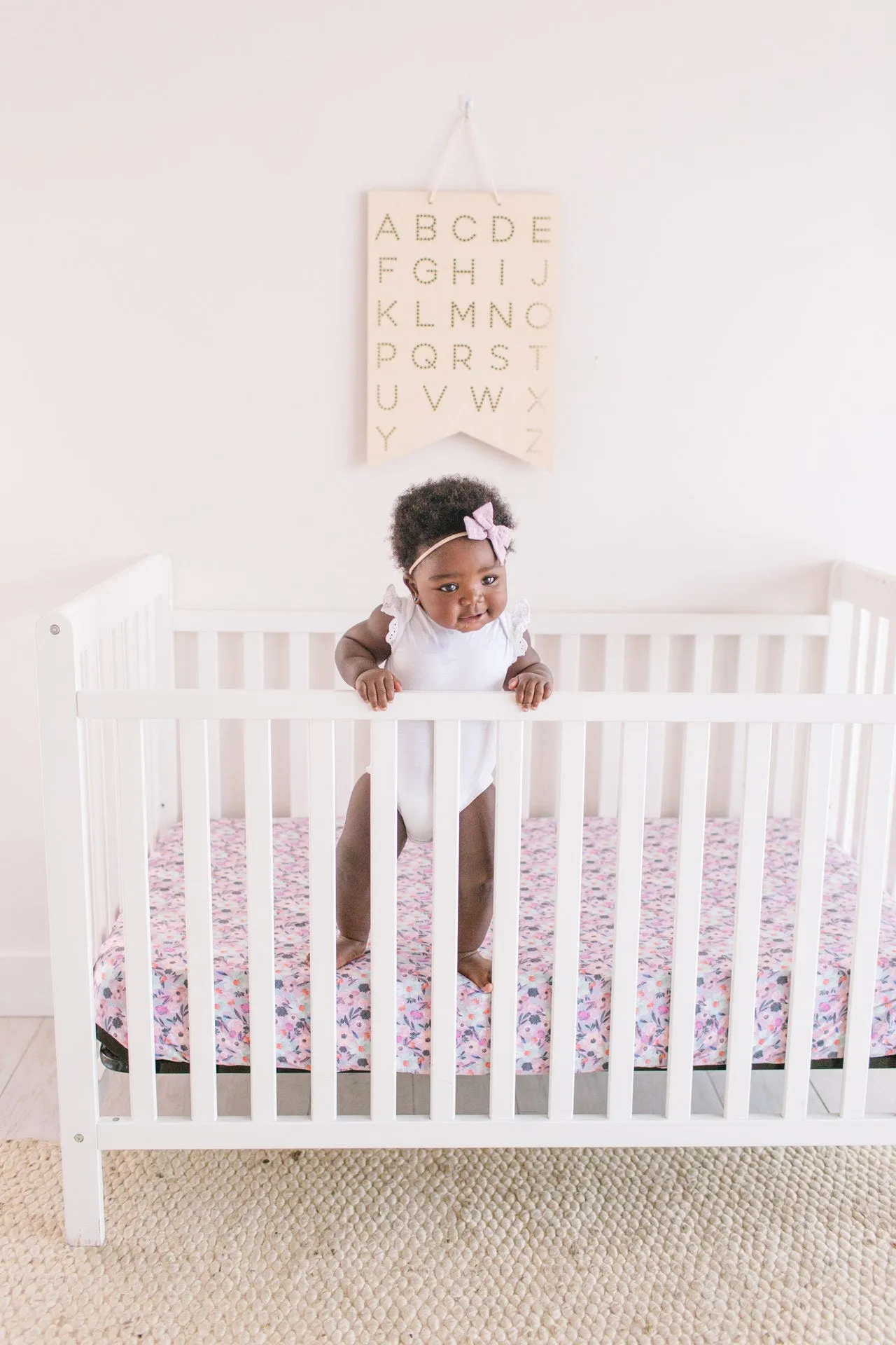 Copper Pearl Morgan Fitted Crib Sheet