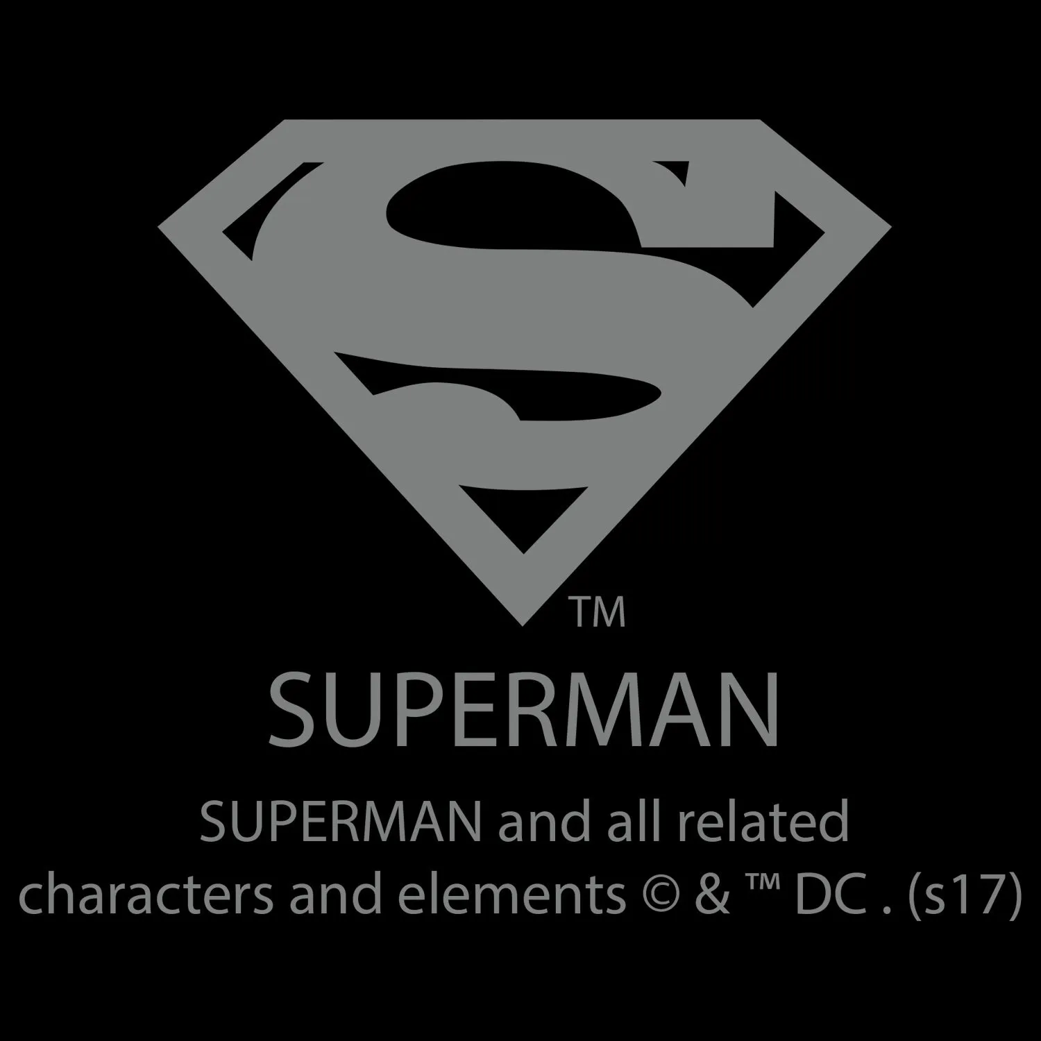 DC Comics Superman Logo Mural Official Men's T-shirt (Black)