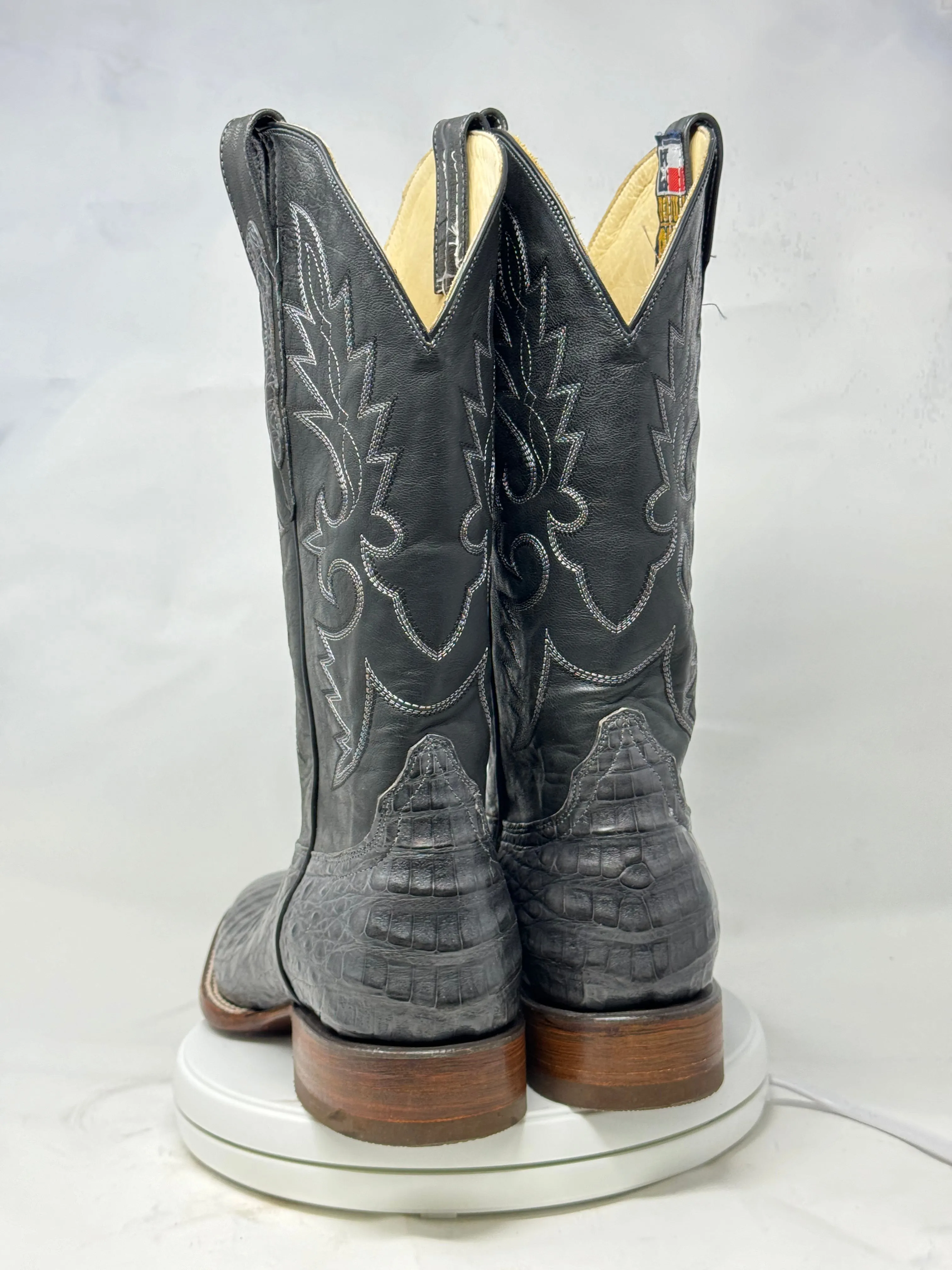 DJ2031 | Don Juan Boots Men's Caiman Belly Smoke Grey H Toe