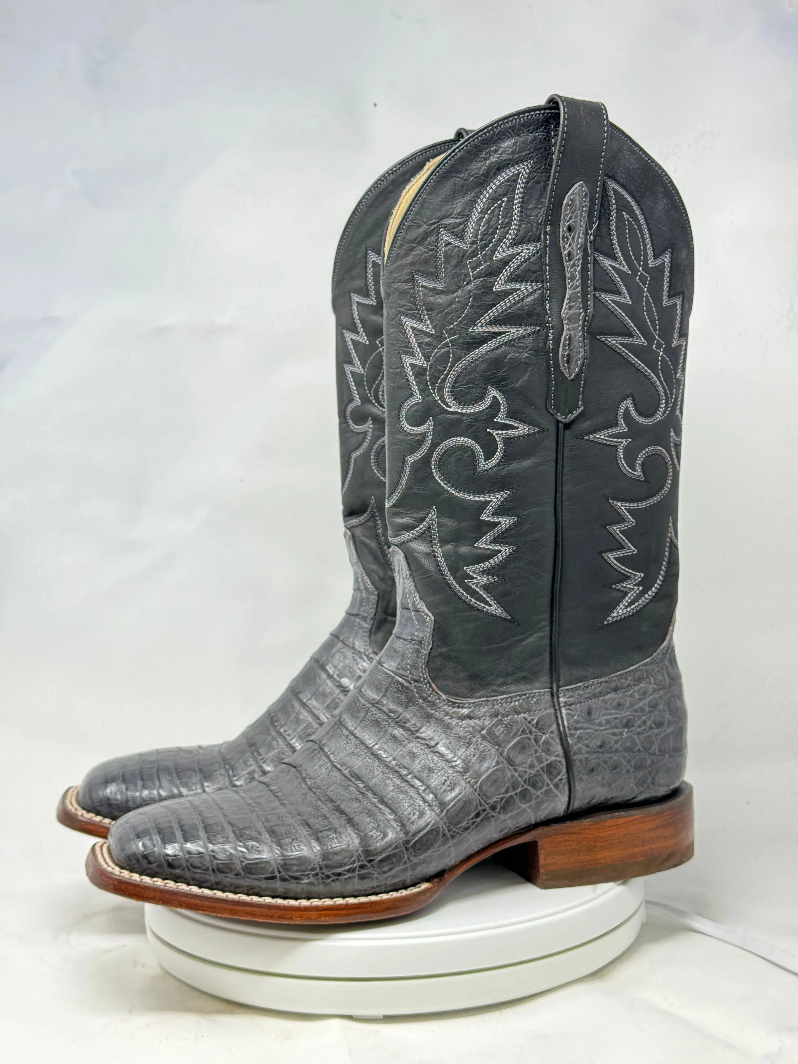 DJ2031 | Don Juan Boots Men's Caiman Belly Smoke Grey H Toe