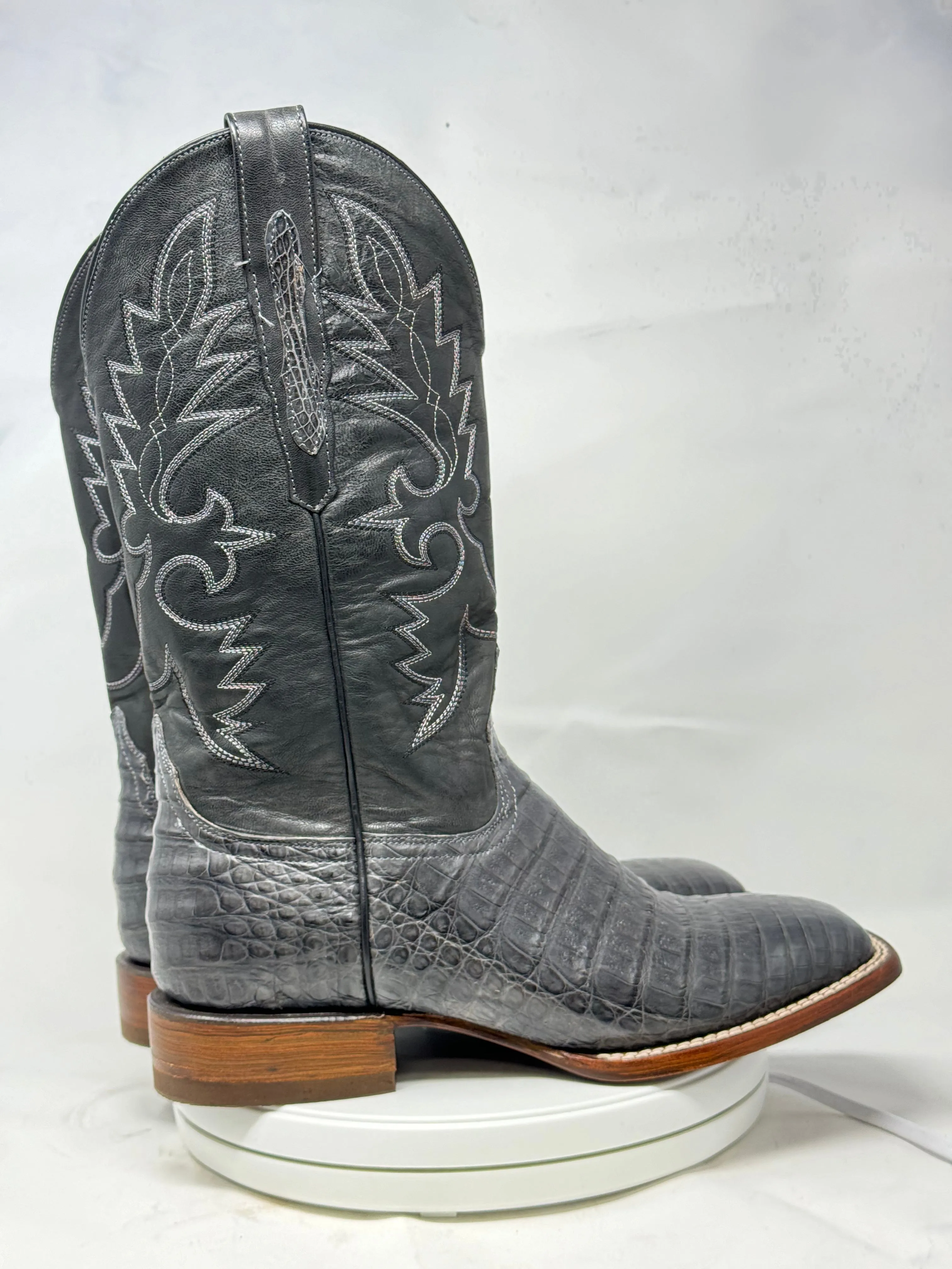 DJ2031 | Don Juan Boots Men's Caiman Belly Smoke Grey H Toe