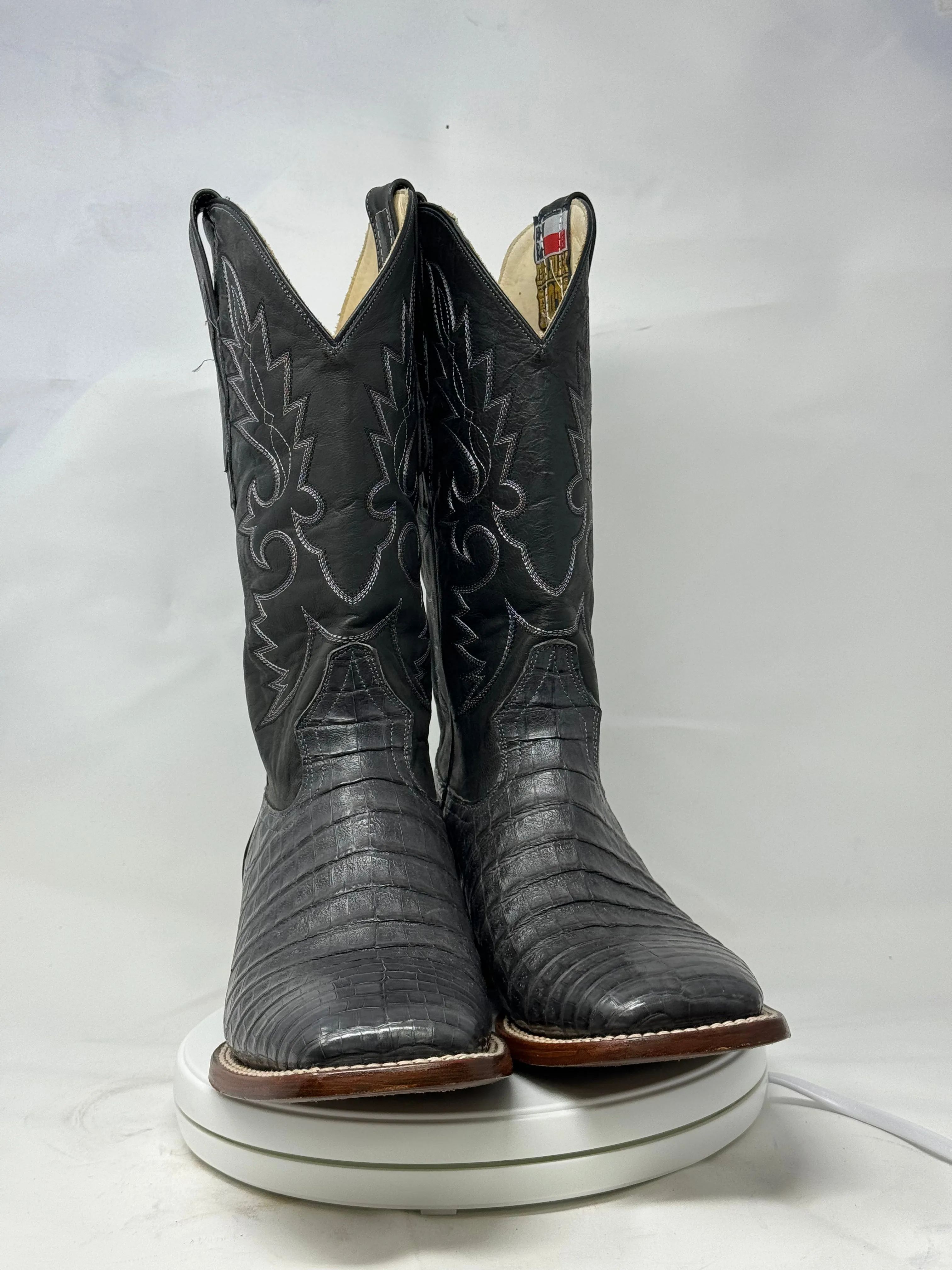 DJ2031 | Don Juan Boots Men's Caiman Belly Smoke Grey H Toe